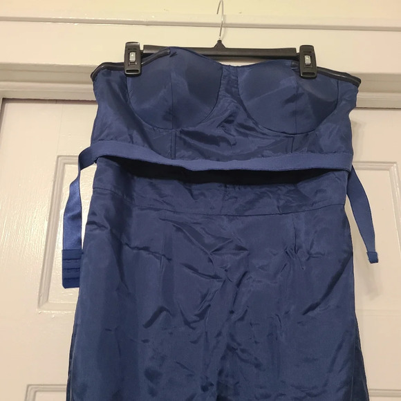 Banana Republic Women's 100% Silk Formal Cocktail Hour Strapless Mini Dress 12 - Picture 3 of 9